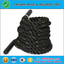 100% Polyester Material and Gym rope , 3 strands twisted Type 1.5 inch and 2 inch battle rope